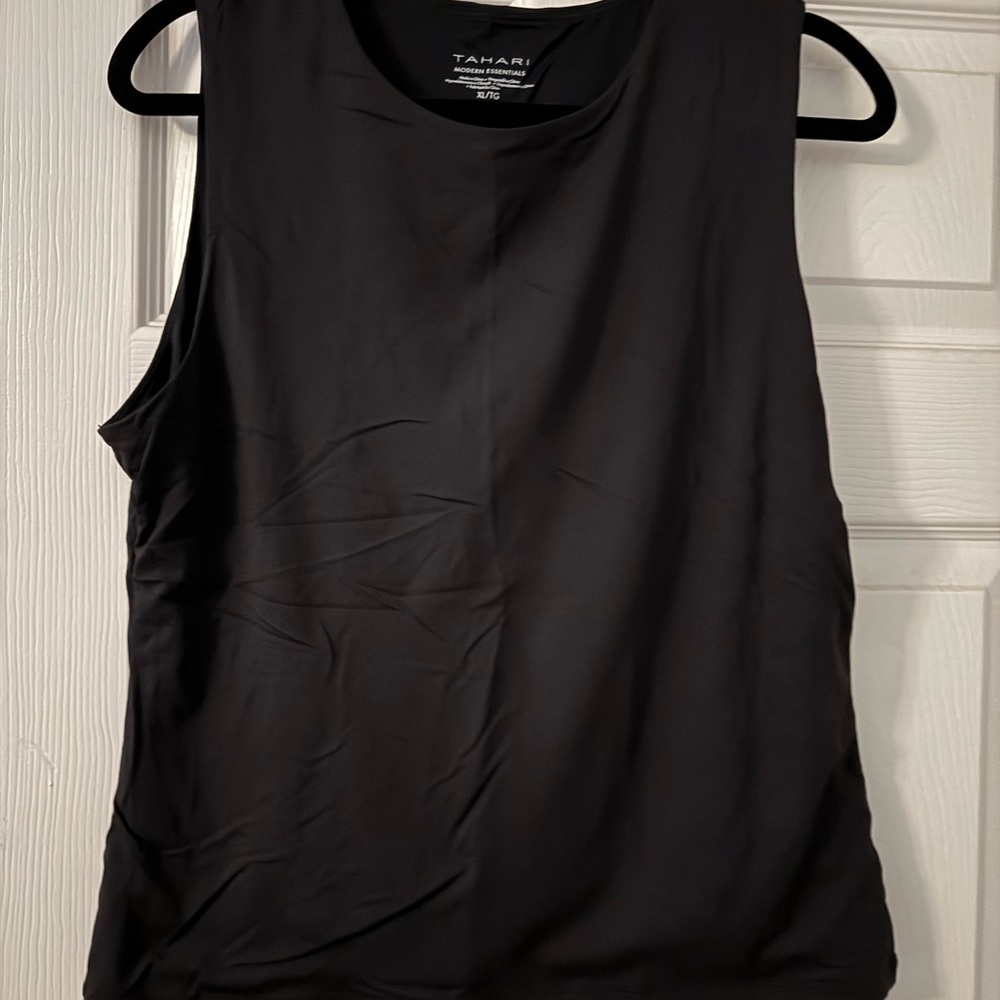 Tahari Women's Elegant Black Tank Top